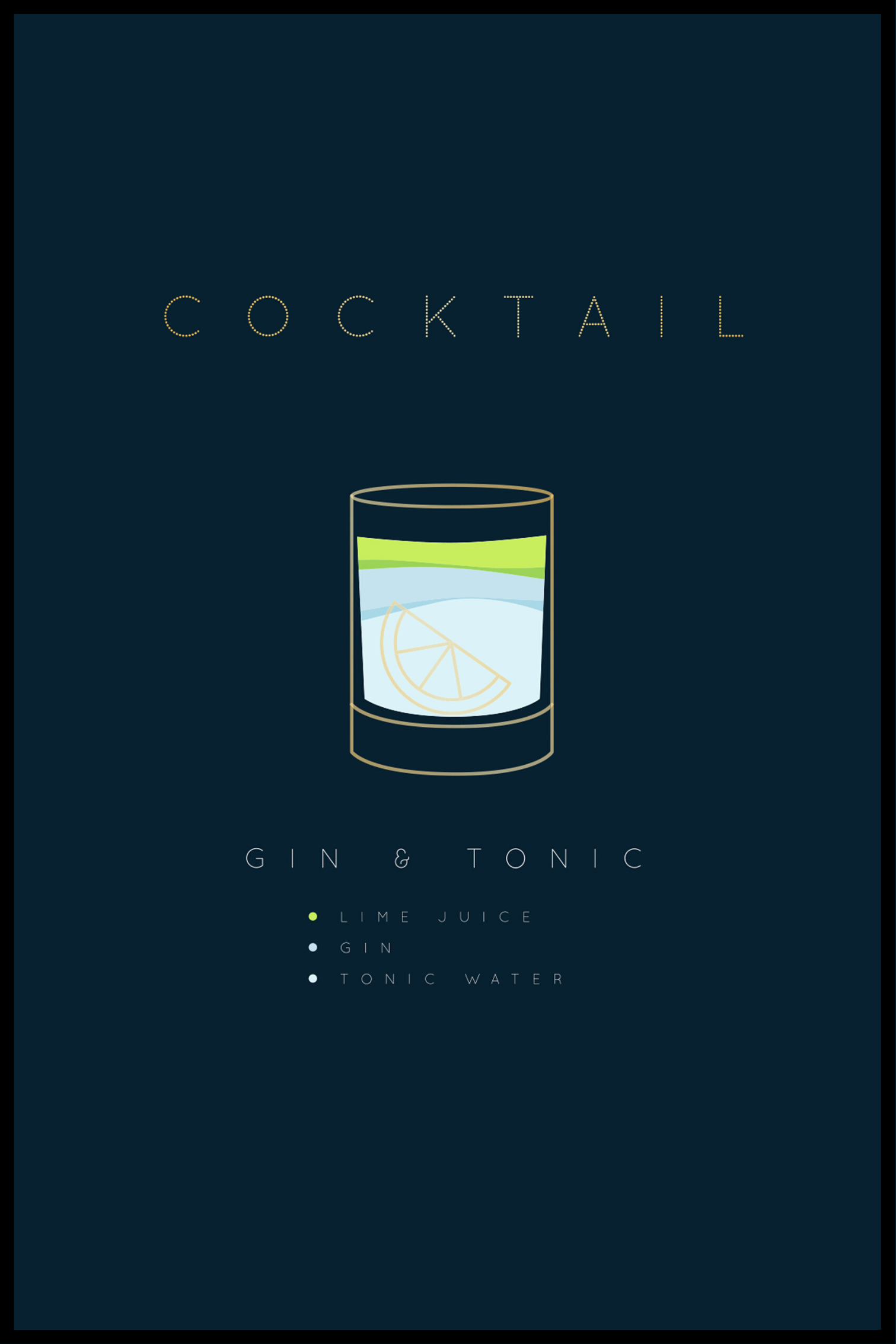gin & tonic plakat