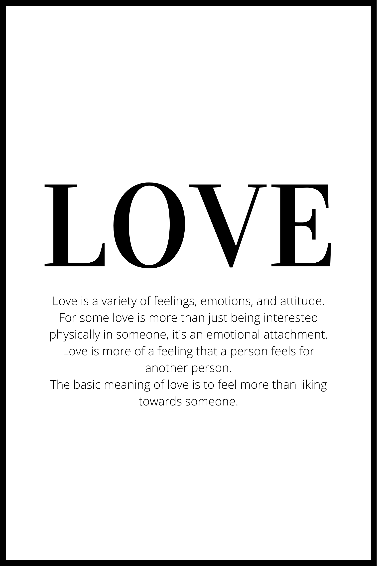 love definition plakat