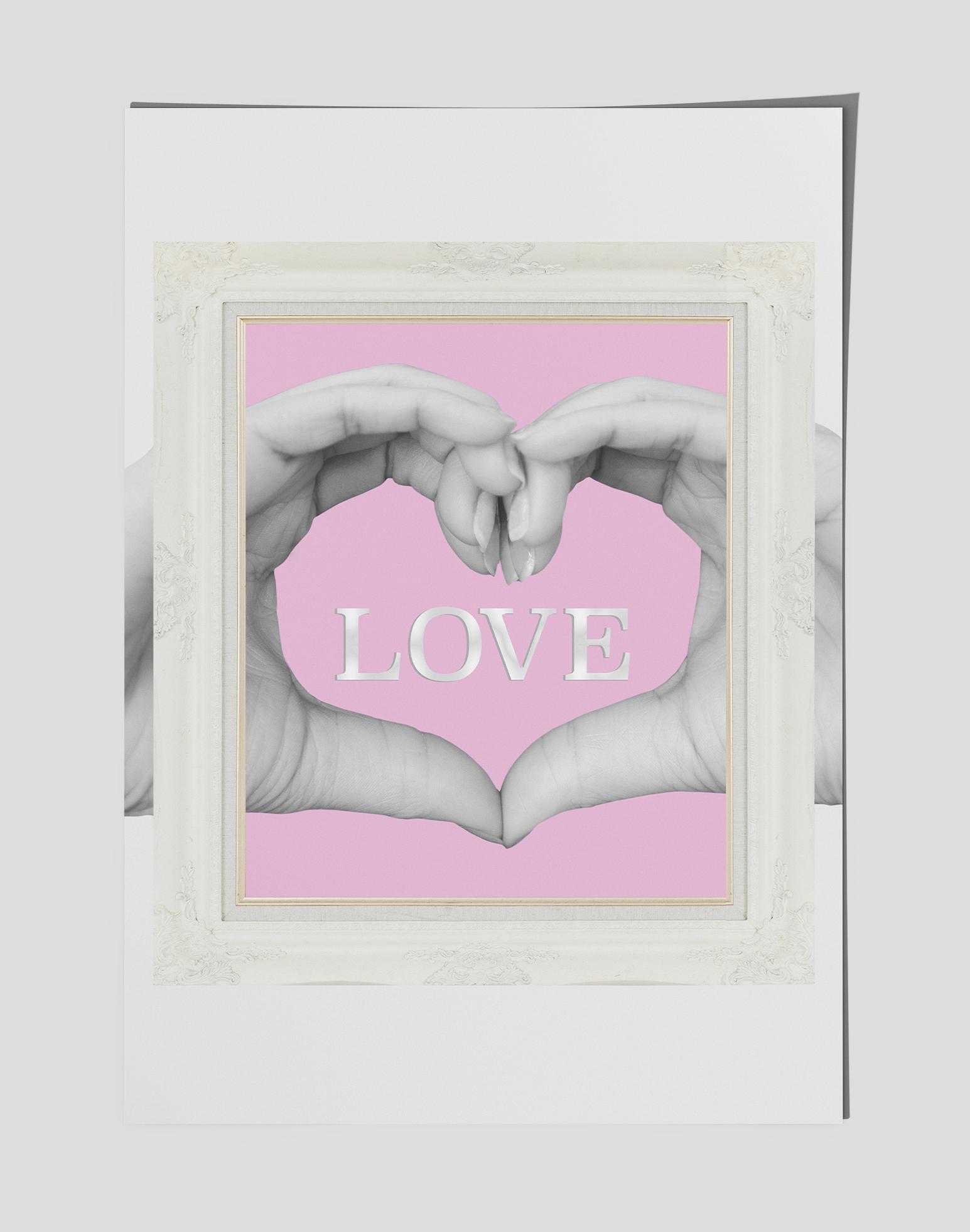 Pink love premium plakat