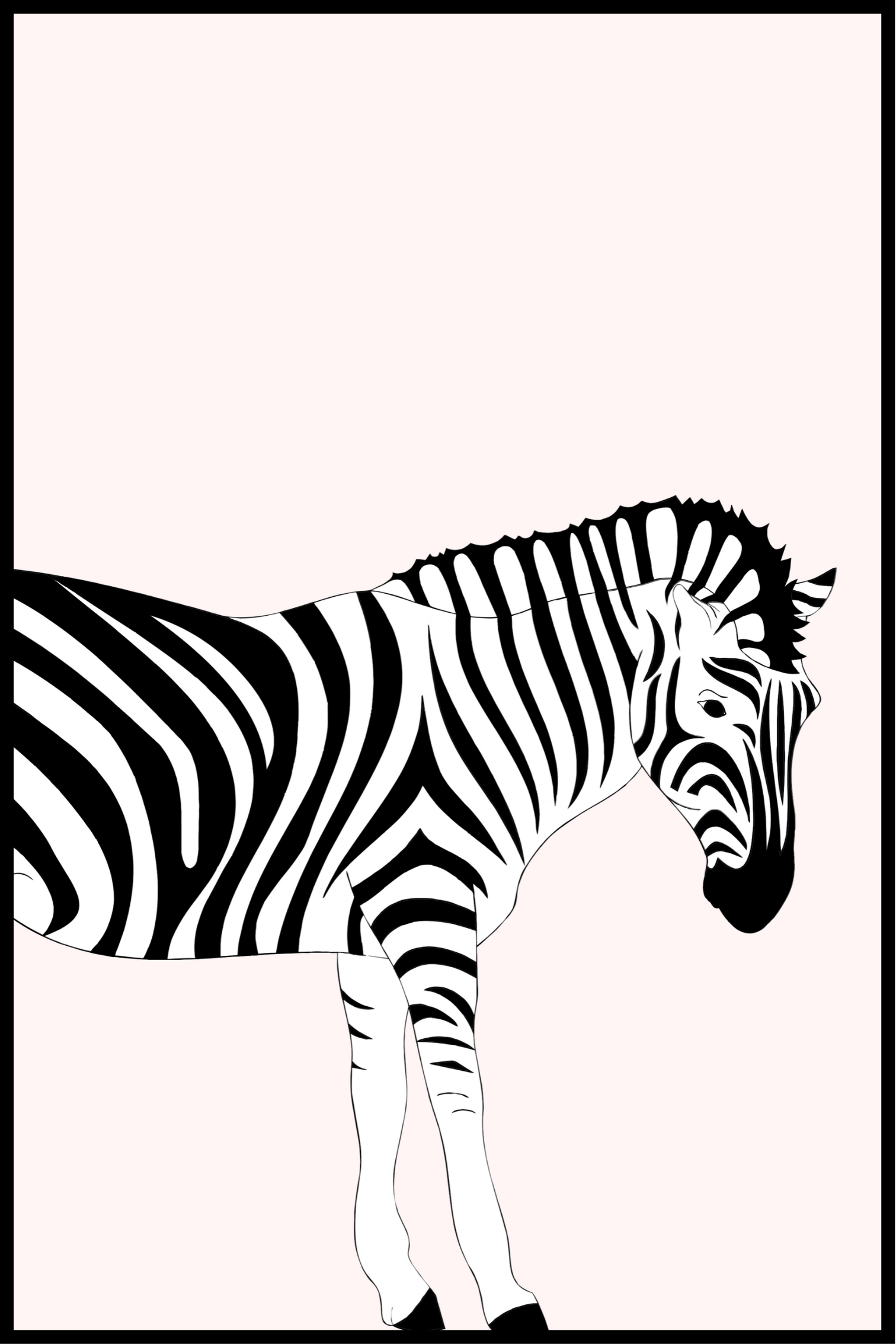 Zebra Børneplakat