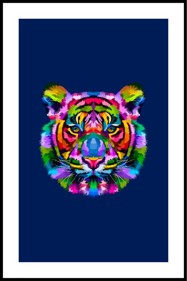 Tiger i farver plakat
