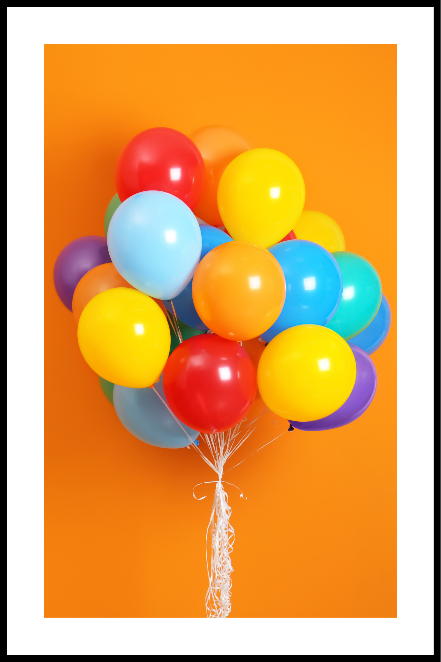 farvet balloner med kant plakat