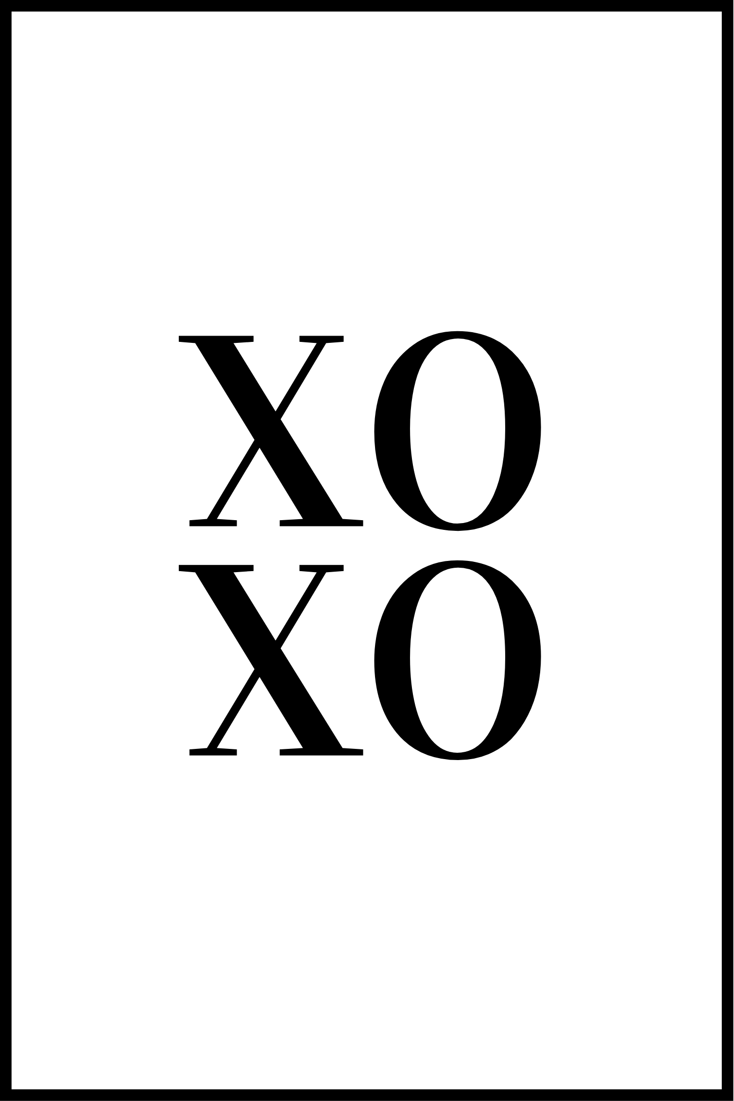 XOXO plakat