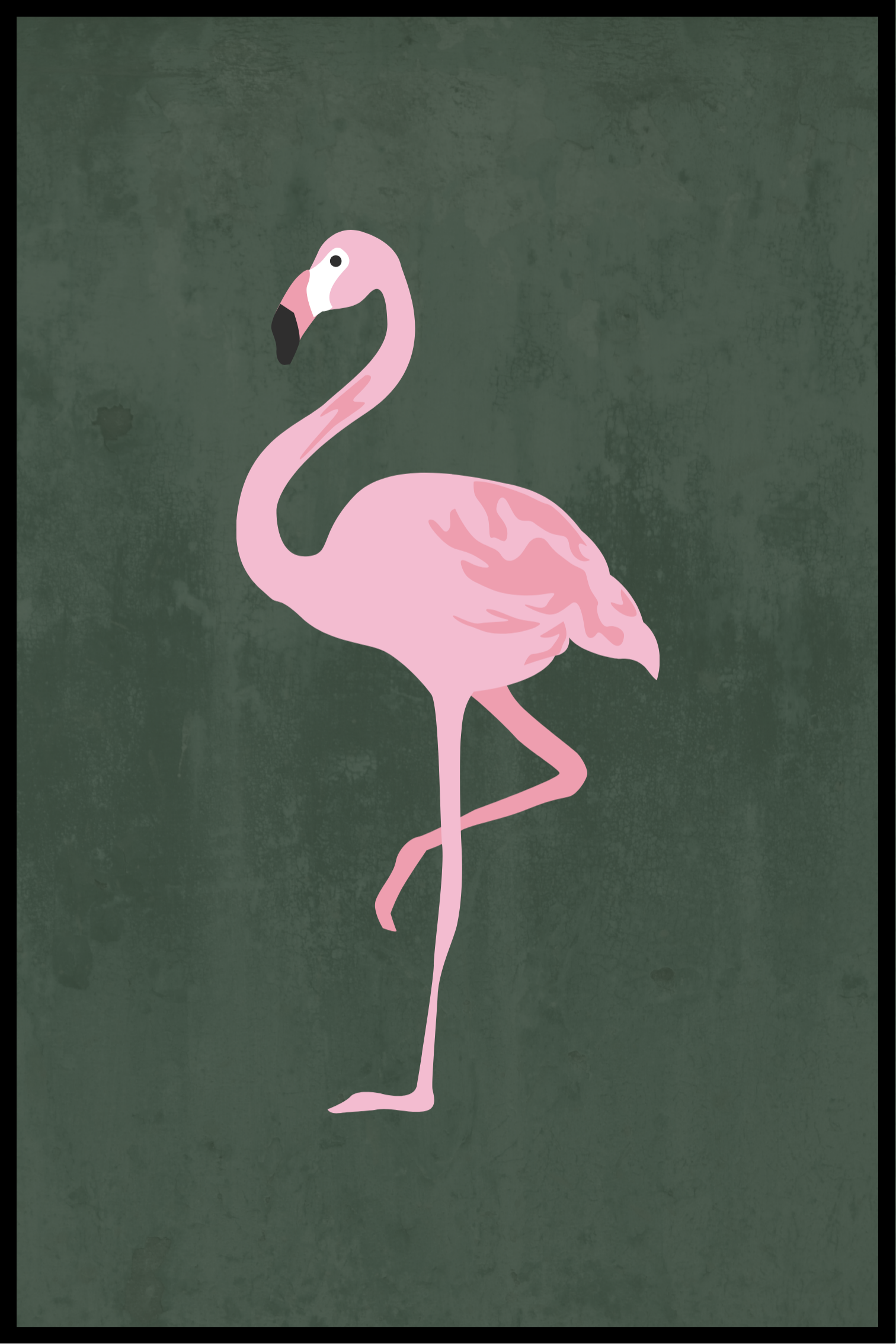 flamingo mørk plakat
