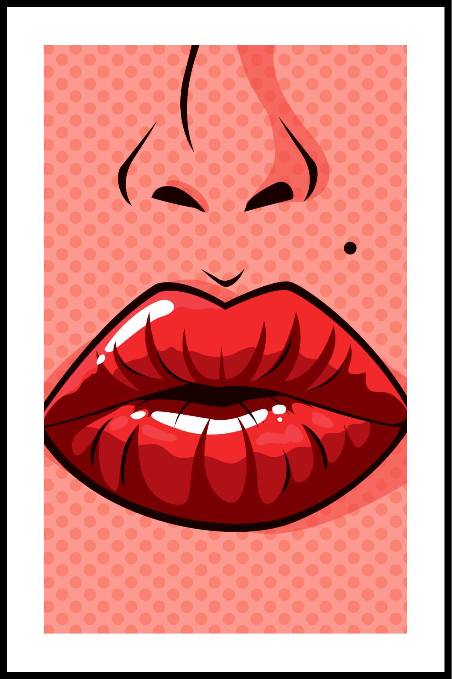 Rød læbestift plakat