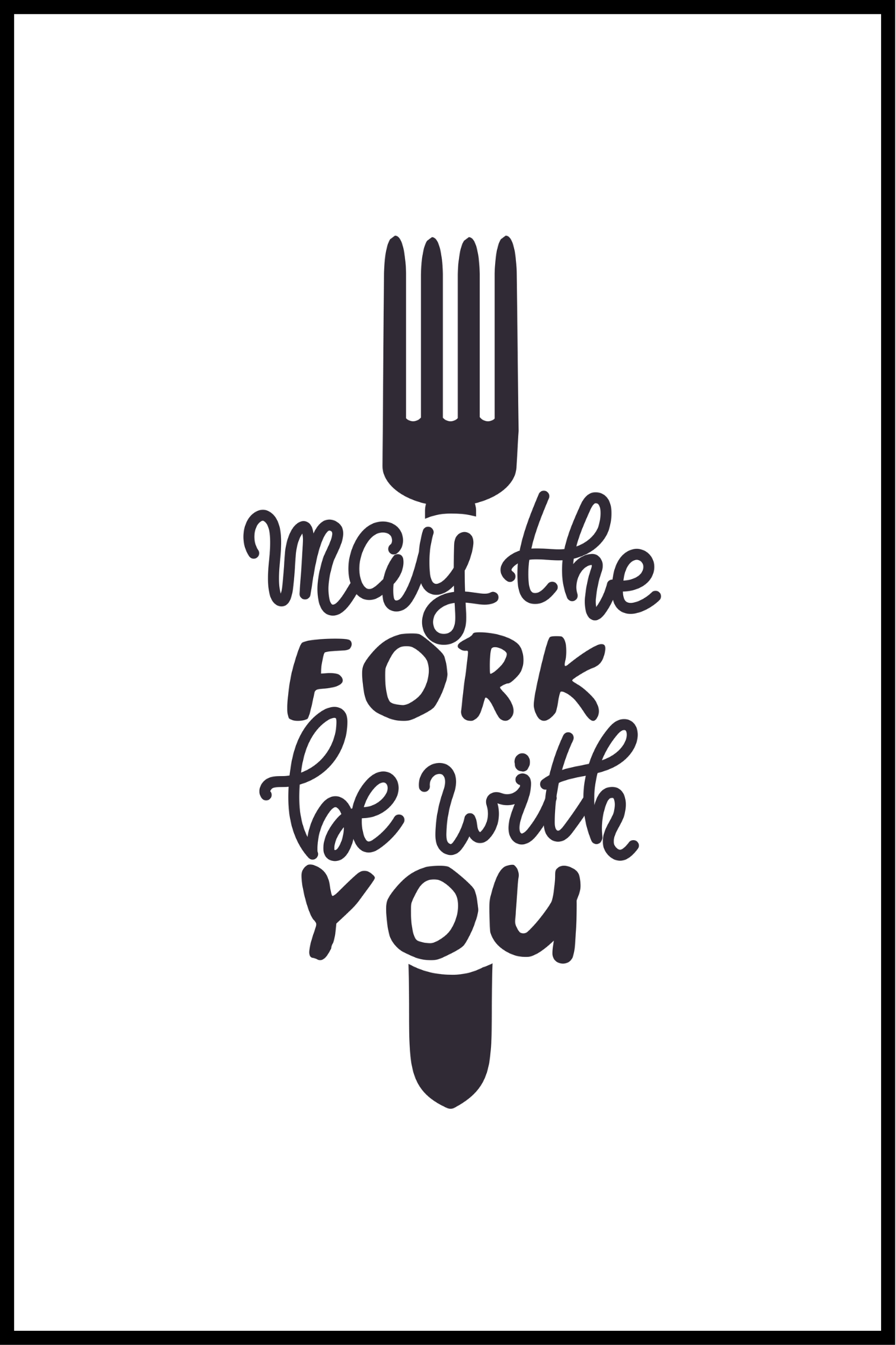 May the fork be with you plakat