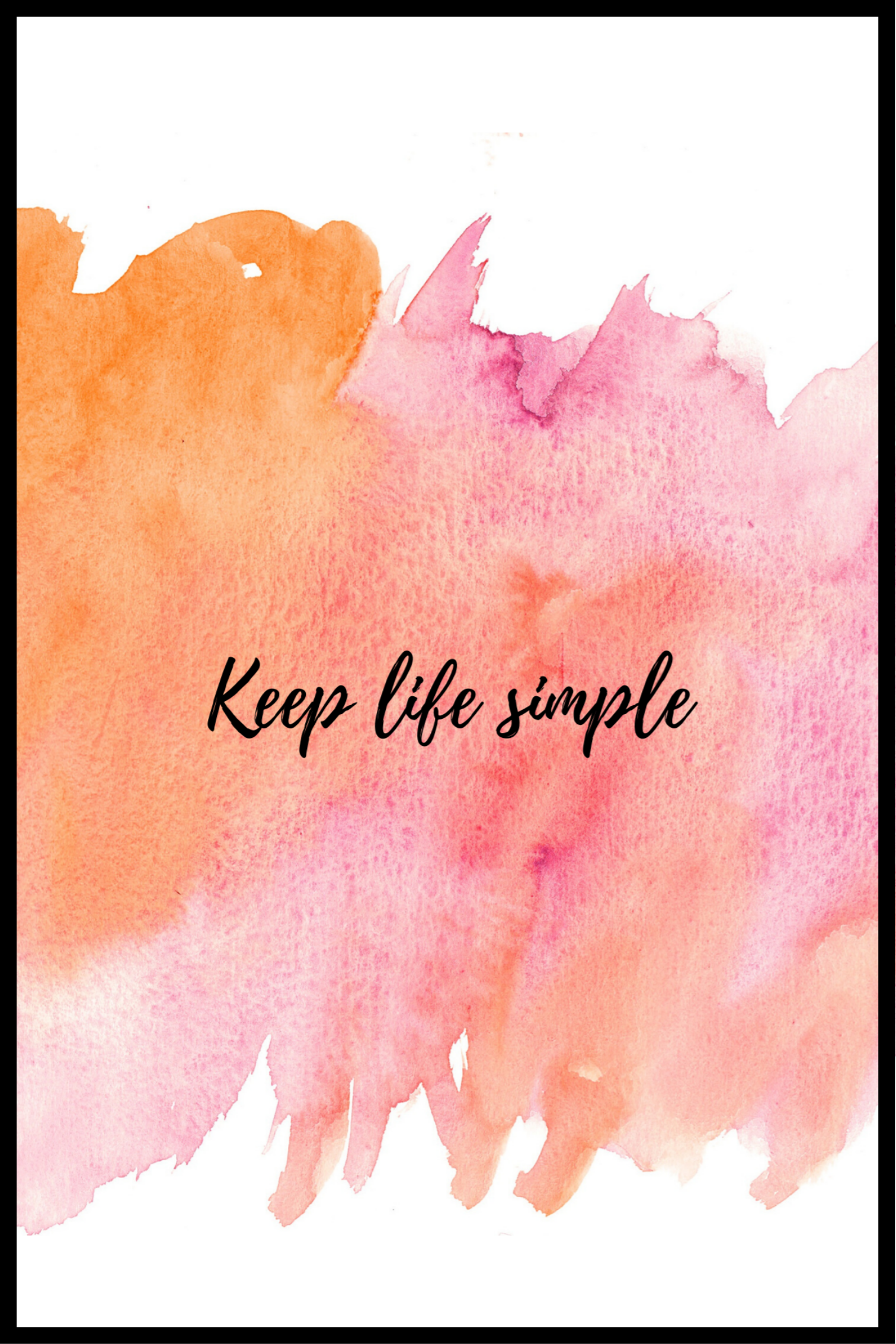 Keep life simple plakat