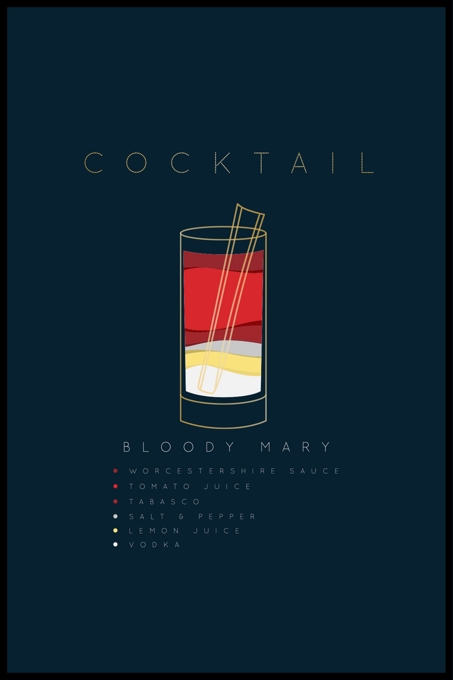 bloody mary drink plakat