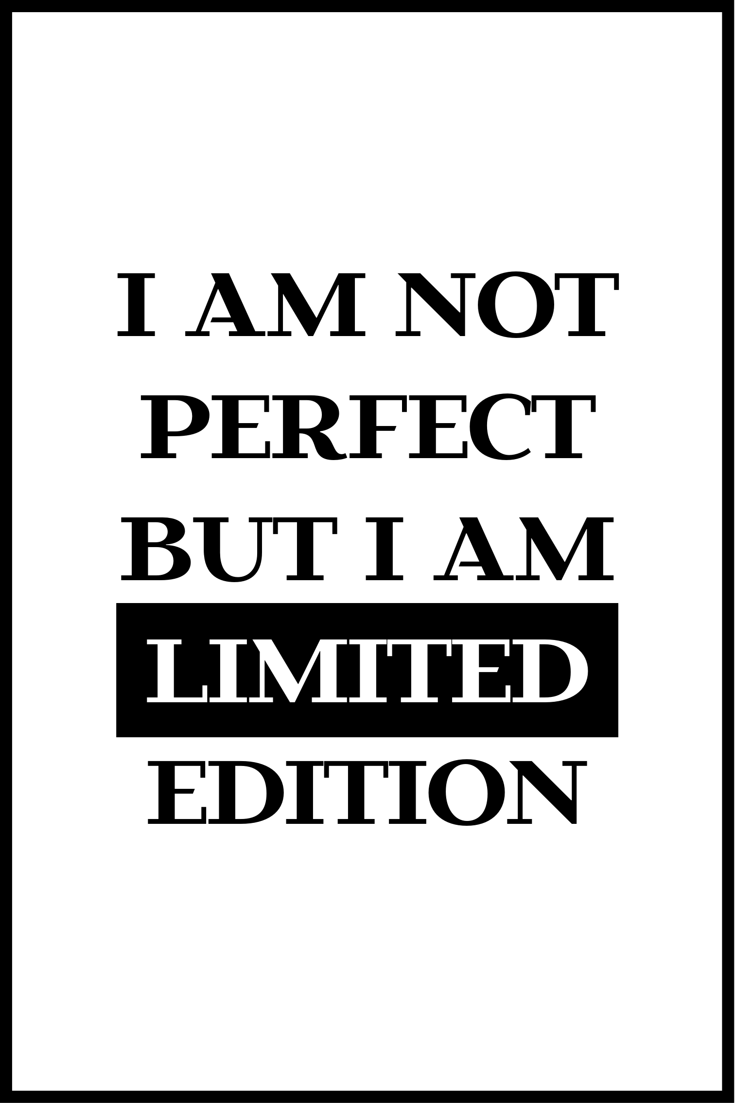 I am not perfect plakat