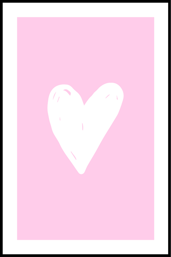 Hjerte pink plakat