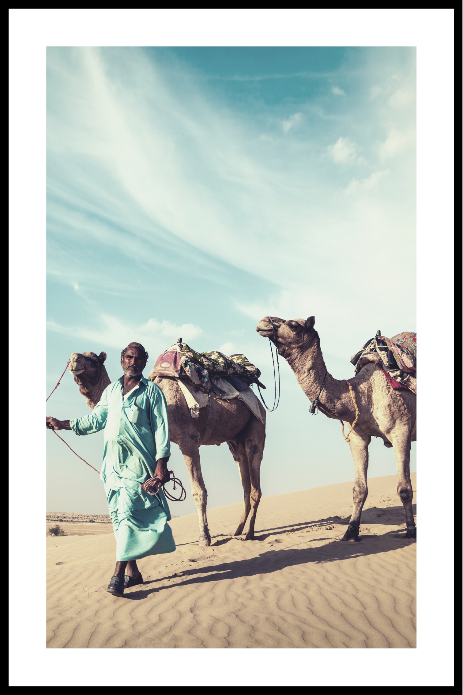 Mand med kamel plakat