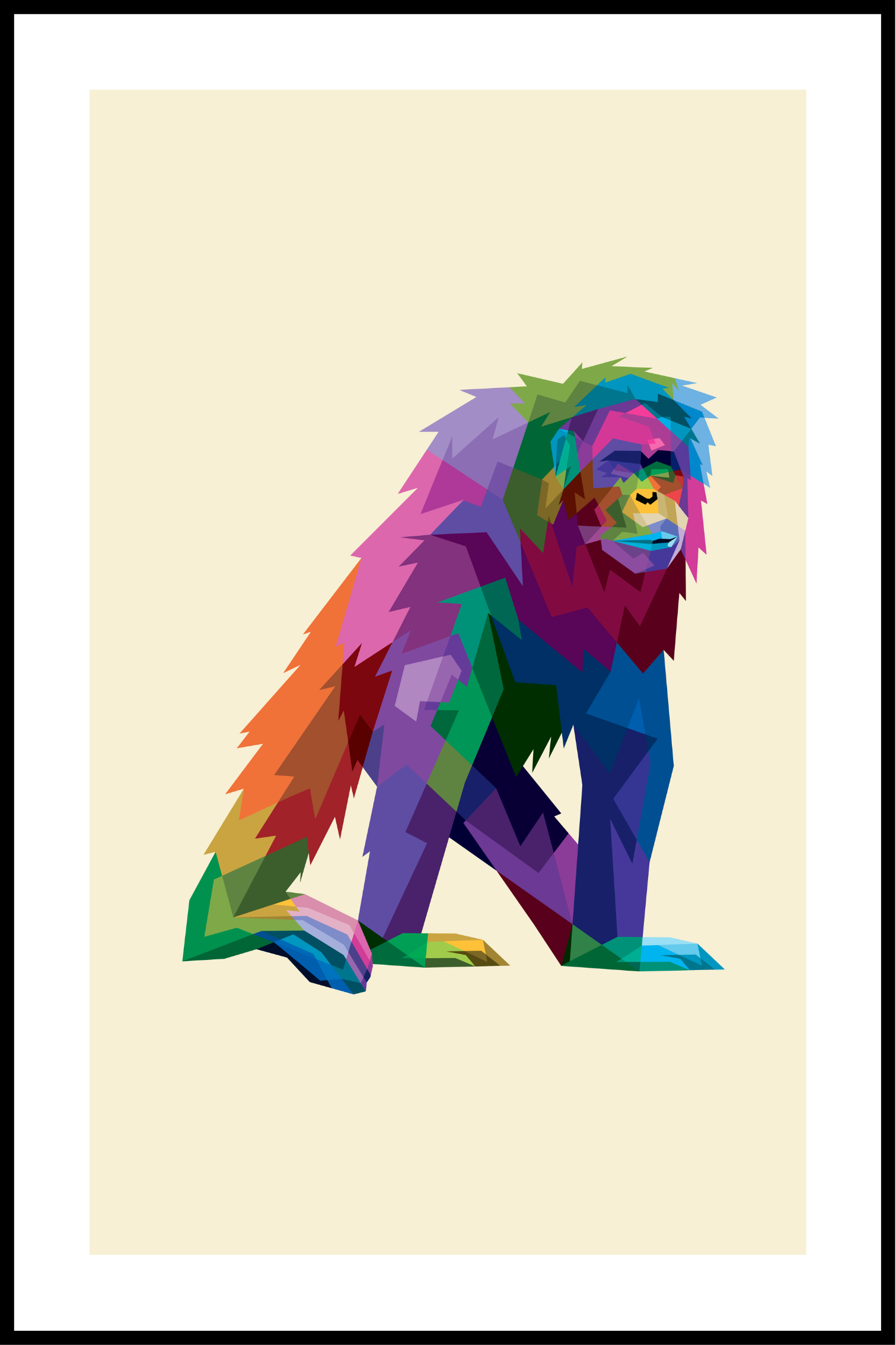 Gorilla i Farver Plakat