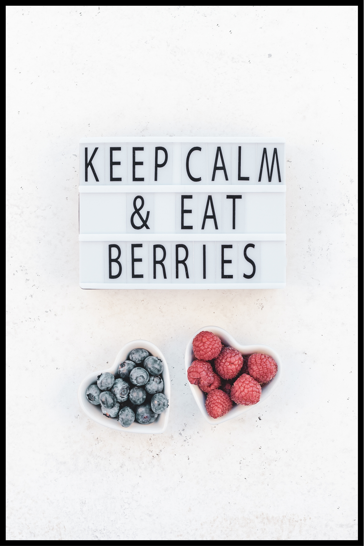 Keep calm and eat berries plakat