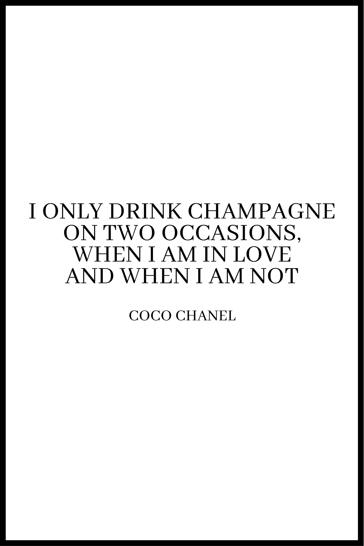 Drink champagne plakat