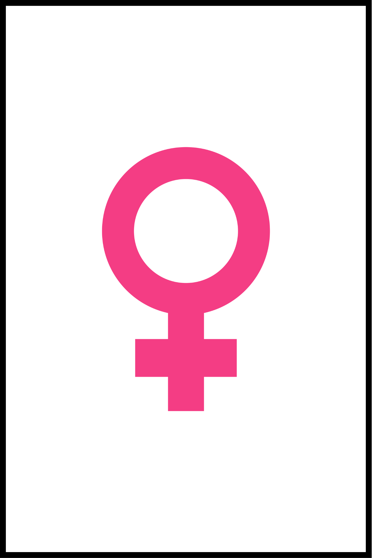Lyserød kvindetegn plakat