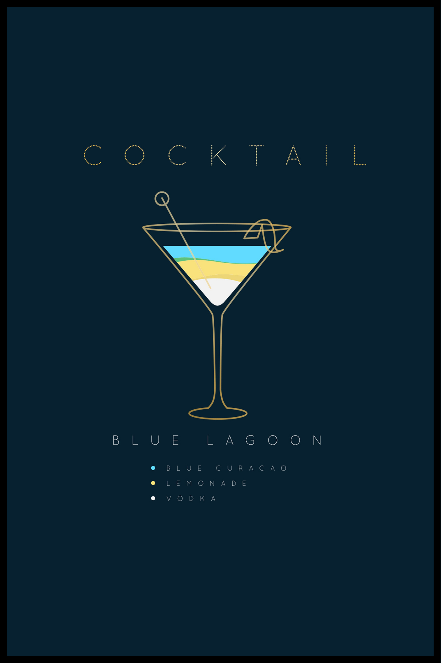 blue lagoon drink plakat