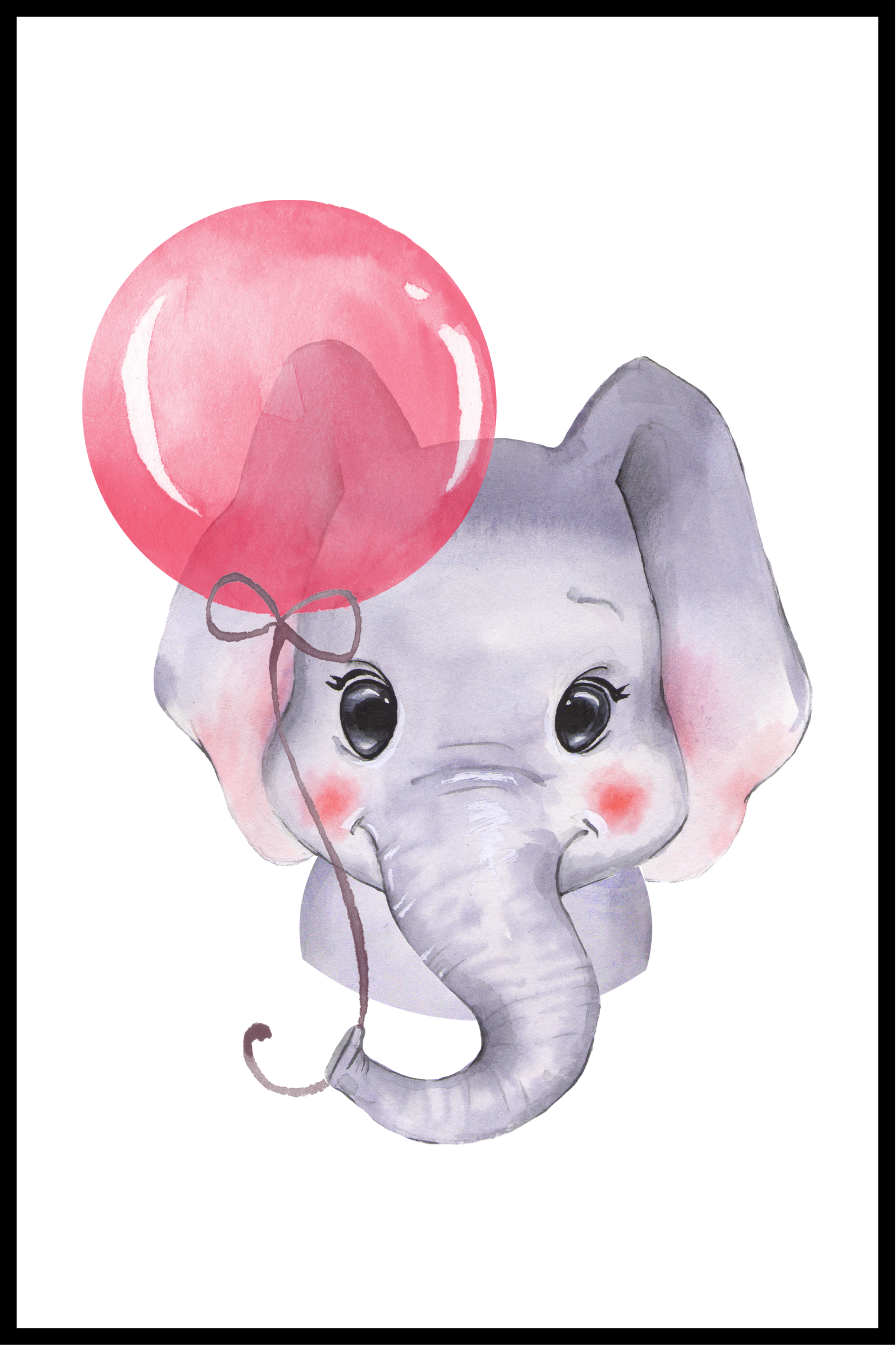 Elefant med ballon plakat