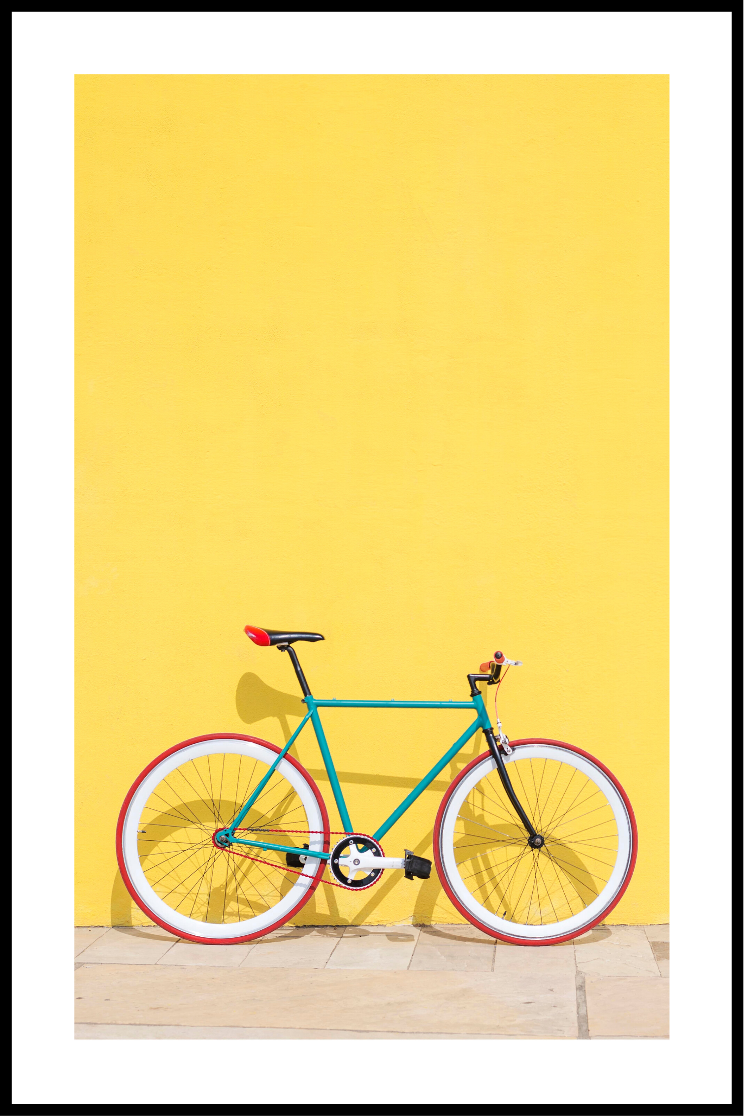 cykel gul plakat