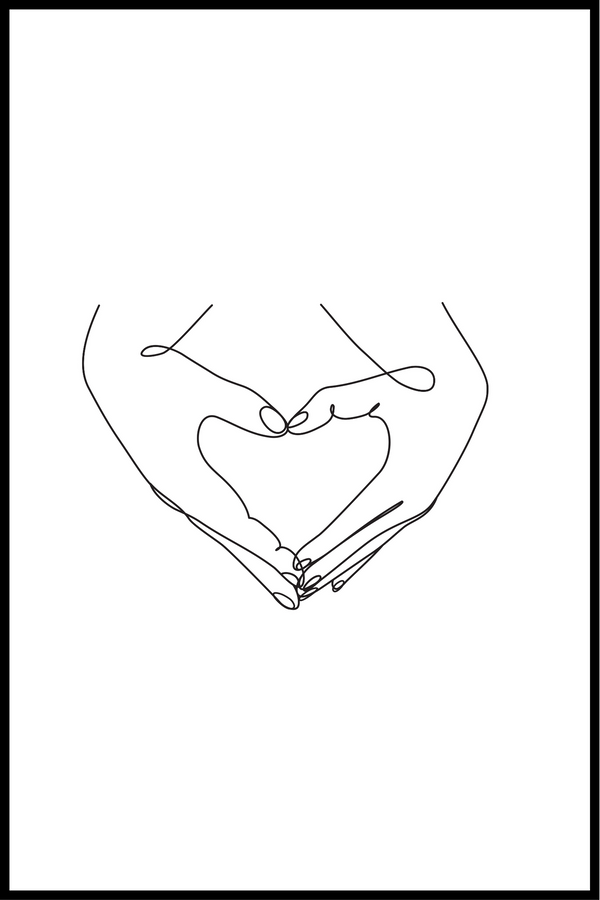 Form af hjerte plakat