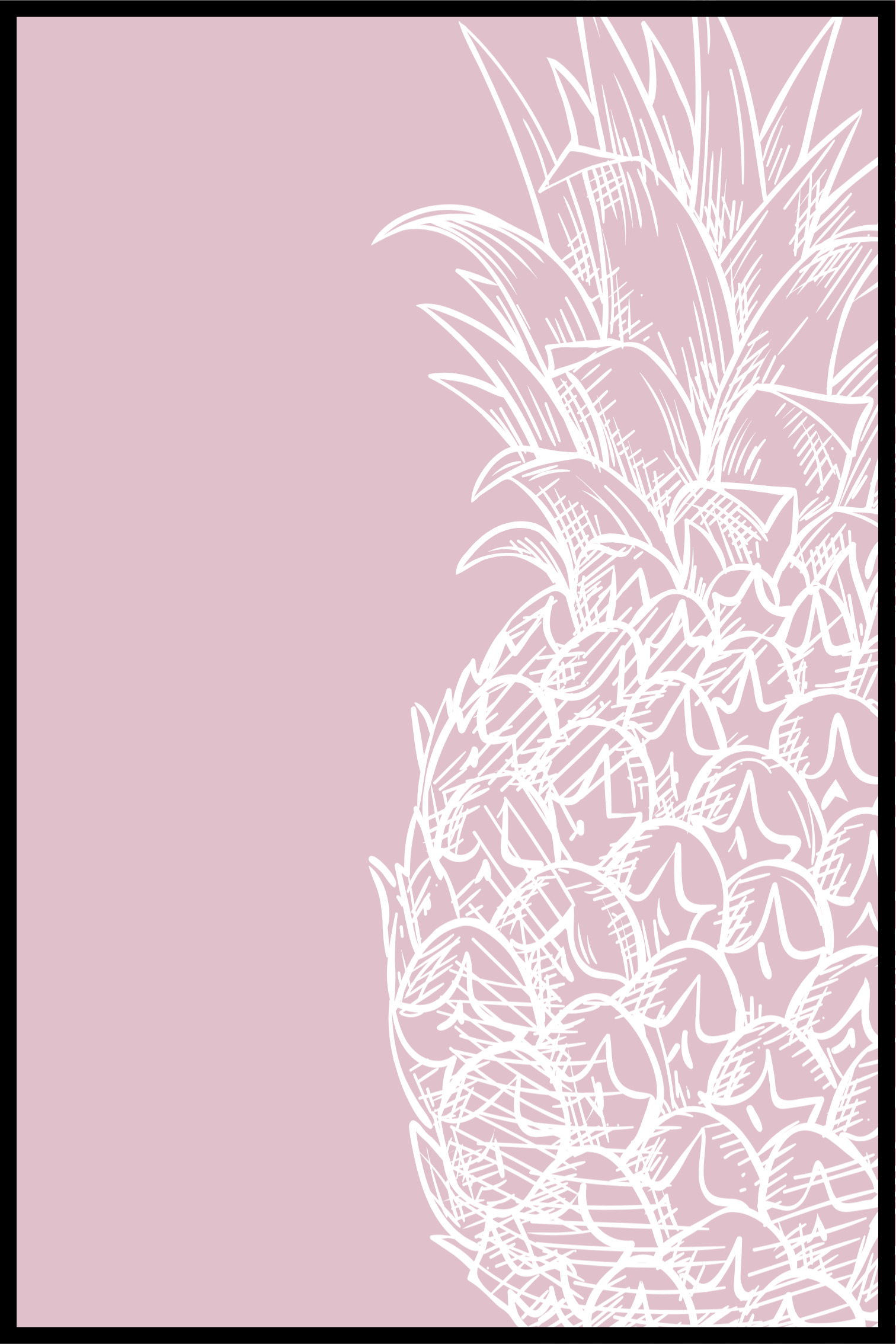 Pink pineapple plakat