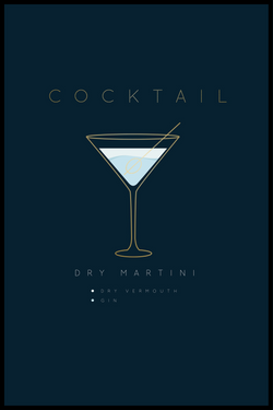 dry martini drink plakat