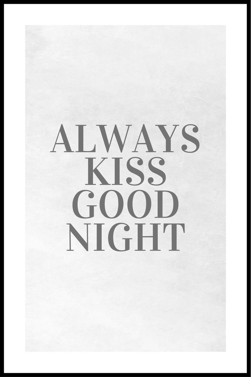 kiss goodnight plakat