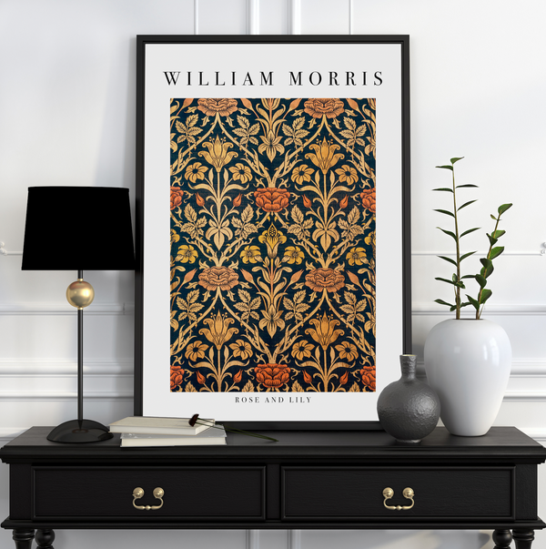 Rose and lily plakat